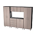 Inval America Maestrik 95"W Garage Cabinet Set, Taupe/Gray