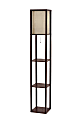 Adesso® Wright Shelf Lamp, 63"H, Natural Shade/Walnut Base 1 thumbnail image