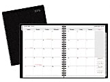 Office Depot® Brand 13-Month Monthly Planner, 7" x 9", Black, January 2019 to January 2020