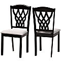 Baxton Studio Delilah Dining Chairs, Gray/Dark Brown, Set Of 2 Dining Chairs 1 thumbnail image