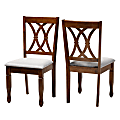 Baxton Studio Dining Chairs, Gray/Walnut Brown, Set Of 2 Chairs 1 thumbnail image