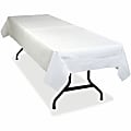 Tablemate Table Set Poly Tissue Table Cover - 108" Length x 54" Width - Poly, Tissue - White - 6 / Pack 1 thumbnail image