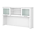 Bush Furniture Hutch For L-Shaped Desk, 60"W, White, Standard Delivery 1 thumbnail image