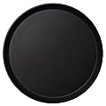 Cambro Round Camtread Trays, 16", Black, Set Of 12 Trays, 1600CT110