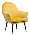 Zuo Modern Alexandria Plywood And Steel Accent Chair, Yellow