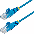 StarTech.com 10ft CAT6 Cable - Slim CAT6 Patch Cord - Blue Snagless RJ45 Connectors - Gigabit Ethernet Cable - 28 AWG - LSZH (N6PAT10BLS) 1 thumbnail image