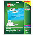 Avery® Top-View Hanging File Tabs, 1/5 Cut, White, Pack Of 72 1 thumbnail image