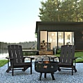 Flash Furniture 3-Piece Charlestown Adirondack Chair Set, Slate Gray 1 thumbnail image