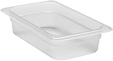Cambro Translucent GN 1/4 Food Pans, 2-1/2"H x 6-3/8"W x 10-7/16"D, Pack Of 6 Containers