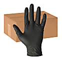 ProGuard Disposable Nitrile General Purpose Gloves - Small Size - Nitrile - Black - Disposable, Powder-free, Beaded Cuff, Ambidextrous - For Cleaning, Material Handling, General Purpose, Chemical - 1000 / Carton