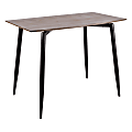 Lumisource Clara Mid-Century Modern Counter Table, Rectangular, Walnut/Black 1 thumbnail image