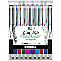 Zebra Pen Z-Grip Flight Retractable Pens - Bold Pen Point - 1.2 mm Pen Point Size - Retractable - Multi Gel-based Ink - Assorted Plastic Barrel - 10 / Pack