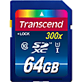 Transcend Premium 64 GB Class 10/UHS-I SDXC - 300x Memory Speed - Lifetime Warranty