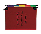Pendaflex® Hanging-Style Personnel File Folder, 2" Expansion, 9-1/2" x 11-3/4", Letter Size, 30% Recycled, Red