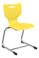 Hierarchy Stackable Cantilever Student Chairs, 18", Yellow/Chrome, Set Of 5 Chairs
