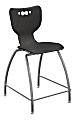 Hierarchy 4-Leg School Stool, 24", Black/Chrome 1 thumbnail image