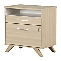 South Shore 33-1/8" x 18-1/2"D Lateral 2-Drawer File Cabinet, Soft Elm/White