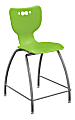 Hierarchy 4-Leg School Stool, 24", Green/Chrome