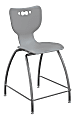 Hierarchy 4-Leg School Stool, 24", Gray/Chrome