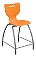 Hierarchy 4-Leg School Stool, 24", Orange/Chrome