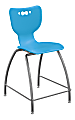 Hierarchy 4-Leg School Stool, 30", Blue/Chrome