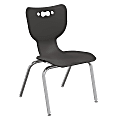 Hierarchy 4-Leg Stackable Student Chairs, 14", Black/Chrome, Set Of 5 Chairs 1 thumbnail image