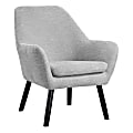 Office Star Della Mid-Century Fabric Accent Chair, 33-1/2”H x 27-1/2”W x 29”D, Gray/Black