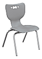 Hierarchy 4-Leg Stackable Student Chairs, 14", Gray/Chrome, Set Of 5 Chairs