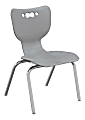 Hierarchy 4-Leg Stackable Student Chairs, 16", Gray/Chrome, Set Of 5 Chairs 1 thumbnail image