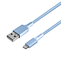 iHome Sandspray Nylon Lightning To USB-A Cable, 6', Blue 1 thumbnail image