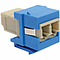 Eaton Tripp Lite Series Duplex Multimode Fiber Coupler, Keystone Jack - LC to LC, Blue - Keystone coupler - N455000BLKJ 1 thumbnail image