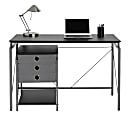 Brenton Studio® Achiever Contemporary Metal Desk With File, Black