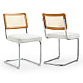 Glamour Home Aziel Boucle Dining Accent Chairs, White, Set Of 2 Chairs 1 thumbnail image
