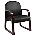 Boss Office Products Mahogany Guest Chair, Black 1 thumbnail image