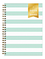 Day Designer Academic Weekly/Monthly Planner, 5-7/8" x 8-5/8", Mint Stripe, July 2019 - June 2020