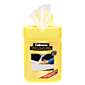 Fellowes Multipurpose Cleaning Wipes, 3 7/8"® x 3 1/8", Canister Of 65
