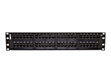Legrand 48-Port Cat6 110-Type Patch Panel - High Density 2RU 19in. Panel - Patch panel - CAT 6 - black - 2U - 19" - 48 ports