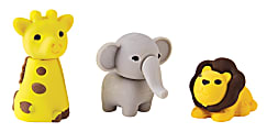 Office Depot® Brand Pencil Erasers, Small, Jungle Animal, Pack Of 3 1 thumbnail image