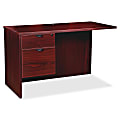Lorell® Prominence 2.0 3/4 Return Desk, Left, 42"W x 24"D, Mahogany 1 thumbnail image