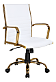 LumiSource Masters Office Chair, Gold/White