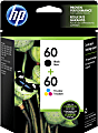 HP 60 Black And Tri-Color Ink Cartridges, Pack Of 2, N9H63FN 1 thumbnail image