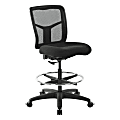 Office Star™ ProGrid Mesh Mid-Back Drafting Chair, Coal/Black 1 thumbnail image