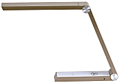 Bostitch® Wireless Charging Triangle Adjustable LED Desk Lamp, 25-5/16"H, Gold Shade/Gold & White Base 1 thumbnail image