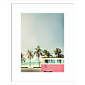Amanti Art Surf Bus Pink (Beach) by Design Fabrikken Wood Framed Wall Art Print, 17”W x 21”H, White