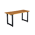 Vari Table 60"W Computer Desk, Butcher Block/Slate