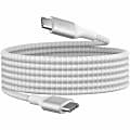 Belkin 240W USB-C to USB-C Cable - 480 Mbps - Nylon, Braided - M/M - 2m/6.6ft - White - 6.56 ft USB-C Data Transfer Cable for MacBook, MacBook Air, MacBook Pro, Chromebook, Notebook, iPad, iPad Air, USB Device, Tablet, Smartphone, Gaming Console