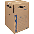 Bankers Storage Box® SmoothMove™ Wardrobe Storage Boxes, 40 1/4" x 24 3/8" x 24 3/8", Kraft, Case Of 3