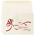 Custom Embellished Holiday Cards And Envelopes, 7-7/8" x 5-5/8", Pine Appreciation, Box Of 25 Cards