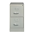 Hirsh 22"D Vertical 2-Drawer File Cabinet, Light Gray