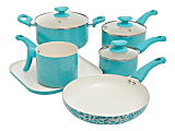 Oster Cookware Set, Cocina San Jacinto 9-Piece, Turquoise 1 thumbnail image